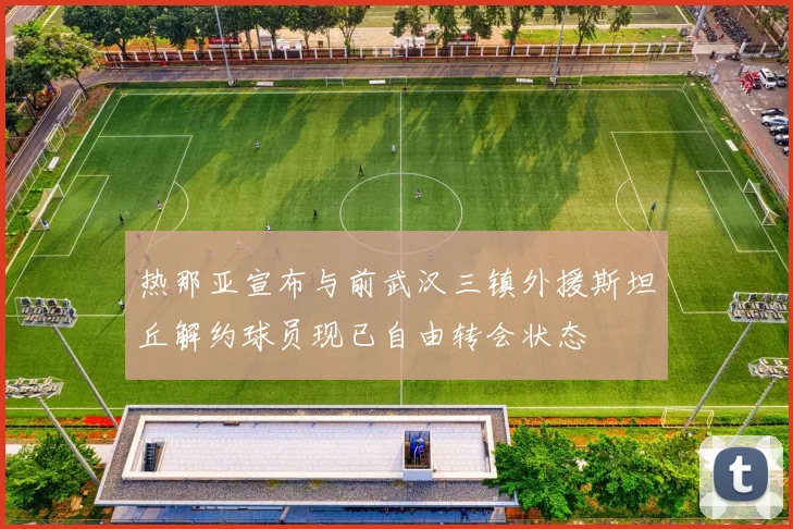 热那亚宣布与前武汉三镇外援斯坦丘解约球员现已自由转会状态